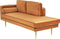 MIRAMAS - Chaise longue - Oranje - Linkerzijde - Fluweel