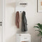 vidaXL - Wandkapstok - SANDNES - wit - 43x30x42 - cm - massief - grenenhout