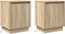 vidaXL - Nachtkastjes - met - LED-verlichting - 2 - stuks - Sonoma - Eiken - 39x34,5x50 - cm