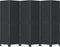 vidaXL - Kamerscherm - met - 6 - panelen - massief - paulowniahout - zwart