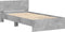 vidaXL - Bedframe - met - hoofdbord - en - LED-verlichting - betongrijs - 100x200 - cm