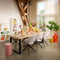 Mica Decorations Aita - Bijzettafel - H45 x Ø35 cm - Keramiek - Oranje
