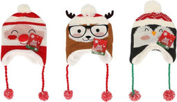 Muts - Kerstman - Multicolor - 100% Polyester - Maat 86-92