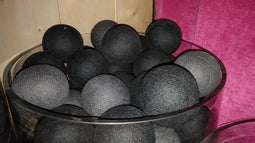 5 stuks Cotton Ball Zwart
