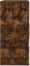 vidaXL - Dressoir - 91x29,5x65 - cm - bewerkt - hout - gerookt - eikenkleurig