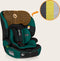 Lionelo Levi One i-Size - Autostoeltje Groep 0+ en 1 - Dri-Seat systeem - Hoofdsteun Memory Foam - Versterkte zijbescherming - Groen