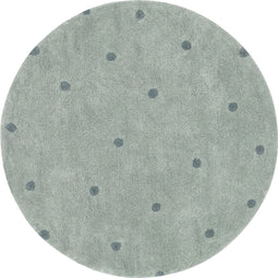 Rond Kinderkamer Vloerkleed Dot Blue Sage Lorena Canals
