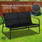 Infinity Goods Tuinset - Loungeset - 4 Persoons - Glazen blad - Antraciet/Zwart