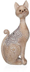 Versa - Decoratieve figuren - Kat 7,5 X 32,5 X 14,5 CM - Lichtbruin