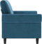vidaXL - Tweezitsbank - 120 - cm - fluweel - blauw