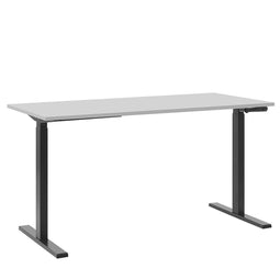 DESTIN II - Verstelbaar bureau - Grijs/Zwart - 130 cm - Spaanplaat