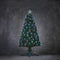 Luca Lighting Genova - Fibre optic kerstboom - 95 LED multicolour quick-flash - Groen H90 x Ø40 cm