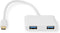 Nedis USB Multi-Port Adapter - 2-in-1 - USB 3.2 Gen 1 - USB-C Male - 2x USB-A - 5 Gbps - 0.20 m - Rond - Vernikkeld - PVC - Wit - Polybag