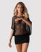 Obsessive Punker Jurk & String - Erotische Lingerieset - Maat S/M - Zwart