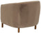 Leunstoel Natuurlijk Taupe Rubberwood Foam Weefsel 87 x 80 x 81 cm