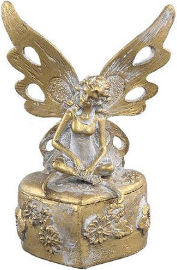 PTMD Opbergbox Jivo - 6x4x10 cm - Polyester - Goud