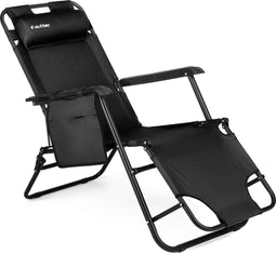 Outtec® Sun Comfort - 2-in-1 Strandstoel en Ligbed - tot 150 kg - Zwart