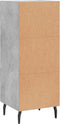 vidaXL - Dressoir - 34,5x34x90 - cm - bewerkt - hout - betongrijs