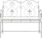 vidaXL - Tuinbank - met - Strak - Ontwerp - Wit - 104 - cm - Staal