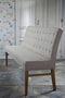 Riviera Maison Eetkamerbank Met Rugleuning - Cape Breton Bench 168 cm - Linnen - Naturel