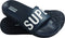 Superdry Code Core Vegan Pool Slide - Badslippers - Iconisch logo - Donkerblauw/Wit - Maat 42/43