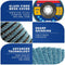 Impeller Discs 10 pieces Ø 125 mm x 22.2 mm Sanding disc Slat grinding disc - grit 40/60/80/120 - bl