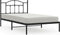 vidaXL - Bedframe - met - hoofdbord - metaal - zwart - 107x203 - cm