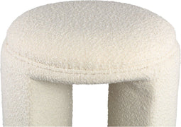 PTMD Poef Josey - 38x38x44 cm - Polyester - Creme