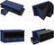 vidaXL - Opbergbank - inklapbaar - 76x38x38 - cm - kunstlinnen - blauw