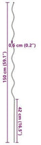 vidaXL - Spiraal - Plantsteunen - 5 - stuks - 150 - cm - Staal