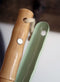 CABANAZ - stoffer en blik, metaal en bamboe, incl. magneet, DUSTPAN & BRUSH, groen