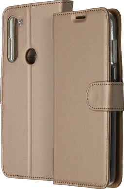 Accezz Hoesje Geschikt voor Motorola Moto G8 Power Hoesje Met Pasjeshouder - Accezz Wallet Softcase Bookcase - goud