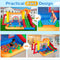 Springkasteel met ventilator, springkasteel voor kinderen, indoor, cadeaus voor kinderverjaardagsfee
