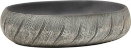 vidaXL - Opzetwasbak - ovaal - 59x40x15 - cm - keramiek - zwart - en - grijs