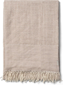 Riviera Maison Plaid Taupe - Whistler Geweven Deken - Wol - (LxB) 180x125