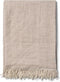 Riviera Maison Plaid Taupe - Whistler Geweven Deken - Wol - (LxB) 180x125