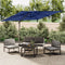 vidaXL - Zweefparasol - met - dubbele - bovenkant - 400x300 - cm - azuurblauw