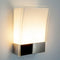 Lindby Malthe - Wandlamp 2lichts - Glas chroom wit gesatineerd H: 26.5 cm E27 (2 stuks)