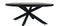 Ovale salontafel - 120x80x44,5 - Naturel/zwart - Mangohout/metaal