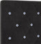 vidaXL - Hoofdbord - met - Kristallen - Knopen - Getuft - Zwart - 180 - cm - Velours