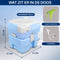 SereneLife Draagbaar Camping Toilet, 120 Spoelbeurten, Lekvrij, Gemaakt van Duurzaam PE Materiaal, Afneembare Afvaltank met Handspuit en Telefoonhouder, 20l