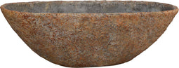 PTMD Bross Copper antiek cement bootvorm pot maat in cm: 64 x 24 x 21 - Koper