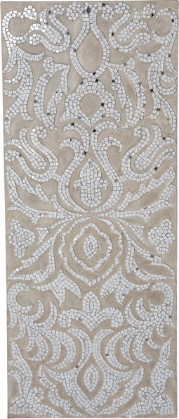 PTMD Nedim Wandpaneel - 40 x 4 x 100 cm - Glasmozaïek - Wit