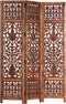 vidaXL - Kamerscherm - 3 - panelen - handgesneden - 120x165 - cm - mangohout - bruin