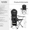 tectake® Campingstoel MTX - Opvouwbare klapstoel - Bekerhouder en zijvak - Zwart