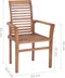 vidaXL - Eetkamerstoelen - stapelbaar - massief - teakhout - 4 - st