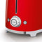 Smeg TSF01RDEU - Broodrooster - 950W 2 sleuven 6 bruining-niveaus - Rood