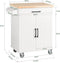 SoBuy FKW119-WN - Keukenwagen - Witte Keukentrolley met Wielen - 75,5 x 45,5 x 91 cm