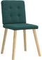 vidaXL - Eetkamerstoelen - 2 - st - stof - donkergroen