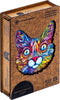 UNIDRAGON Houten Puzzel Voor Volwassenen Dier - Indrukwekkende Kat - 100 stukjes - Small 19x21 cm